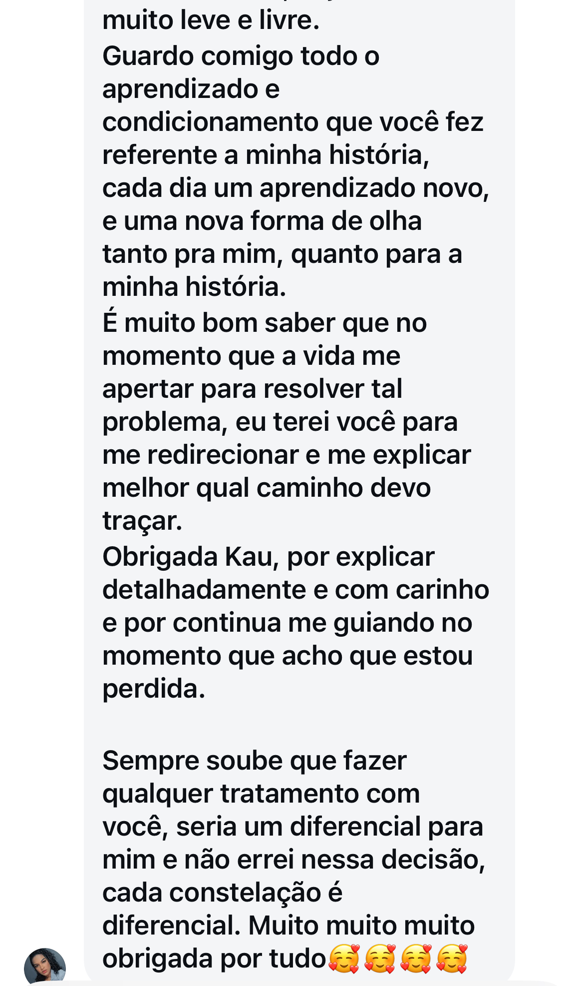 Depoimento sobre reconexão consigo mesma e novos aprendizados
