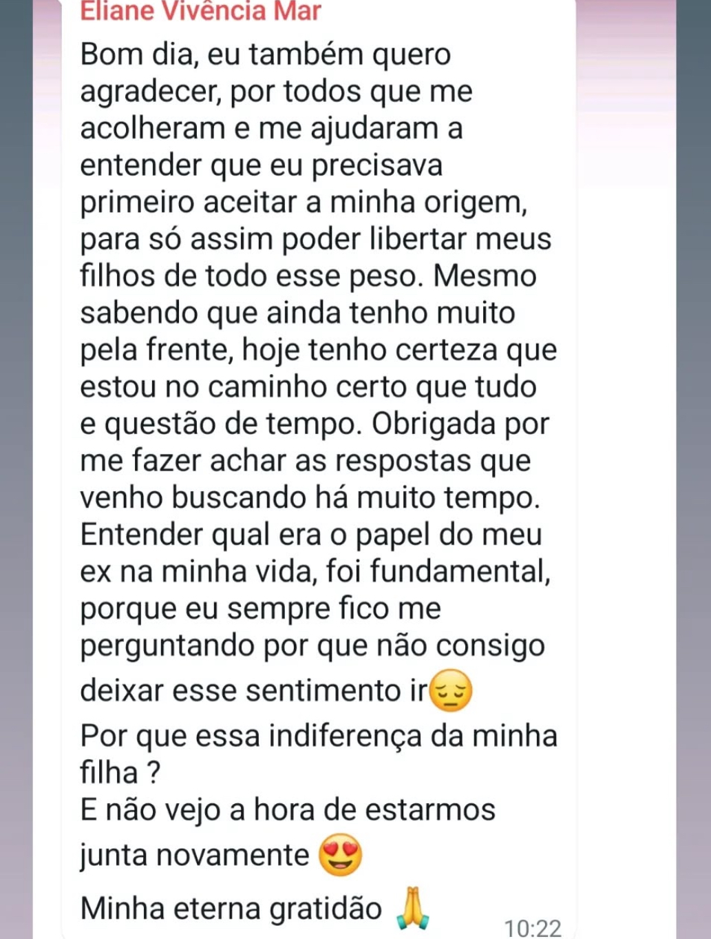 Depoimento de Eliane: entendi que precisava primeiro aceitar a minha origem