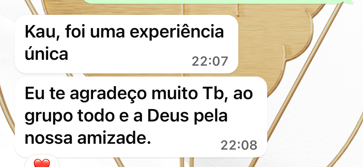 Depoimento: Kau, foi uma experiência única